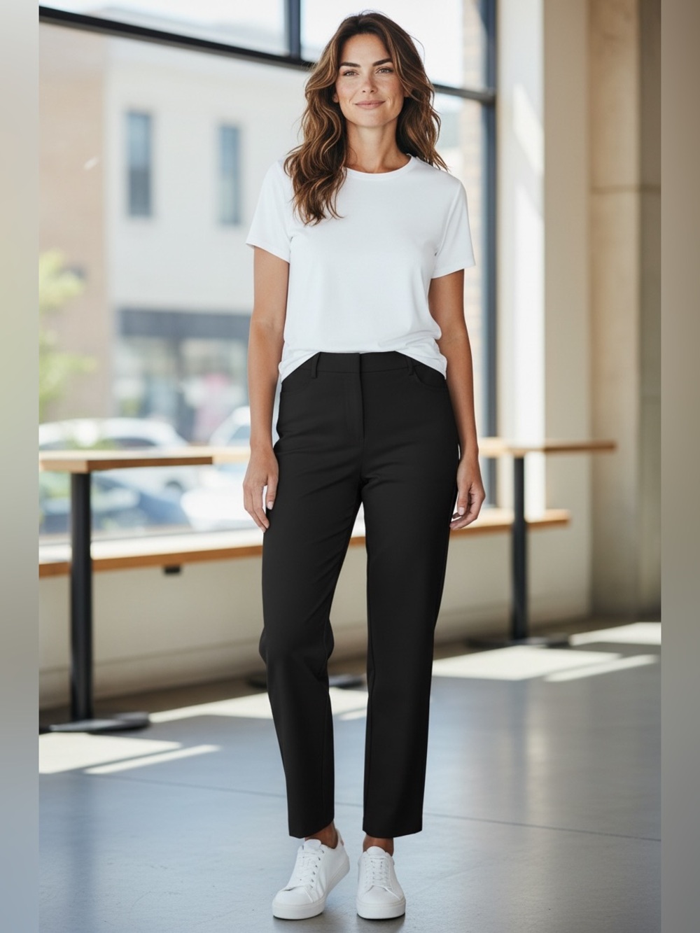 Rachel Zoe Black Pull on Straight-Leg ankle Ponte Pants 14